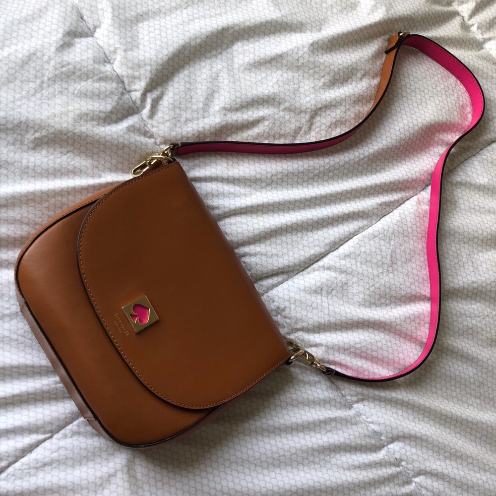 Kate Spade leather flap crossbody bag